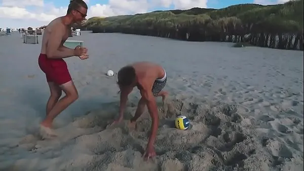 أنبوب محرك Hot guys play Football on beach (no sex جديد
