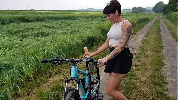 Fresh Premiere! Bicycle fucked in public horny drive Tube