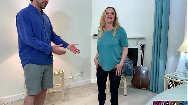 Fresh Stepson helps stepmom make an exercise video - Erin Electra drive Tube