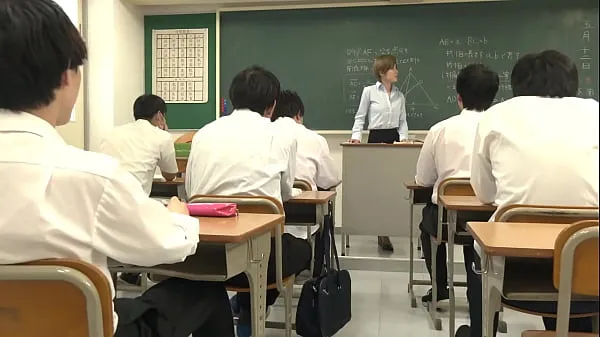 Свежая Замужняя учительница, которая промокает 10 раз в классе диплом, который не может произнести голос Мио Кимишима трубка привода