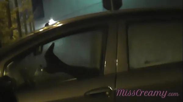 Fresh Sharing my slut wife with a stranger in car in front of voyeurs in a public parking lot - MissCreamy drive Tube